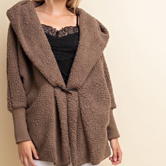 OVERSIZED COZY TEDDY JACKET - Picture 4 of 6